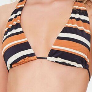 Stiped Triangle Bikini Top